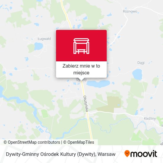 Mapa Dywity-Gminny Ośrodek Kultury