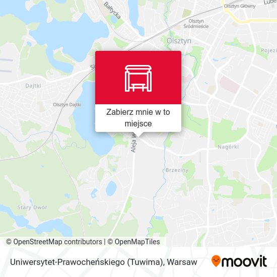 Mapa Uniwersytet-Prawocheńskiego (Tuwima)