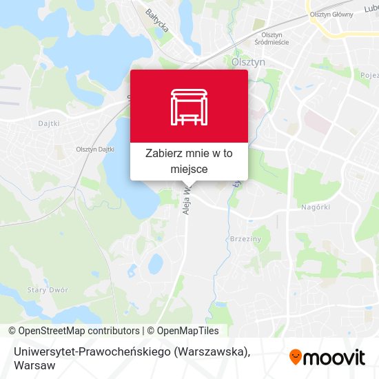 Mapa Uniwersytet-Prawocheńskiego (Warszawska)