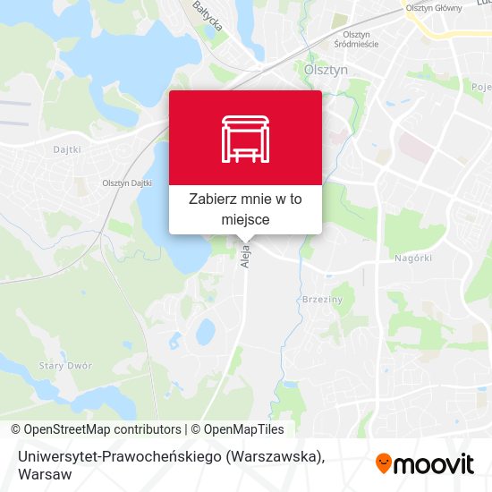 Mapa Uniwersytet-Prawocheńskiego (Warszawska)