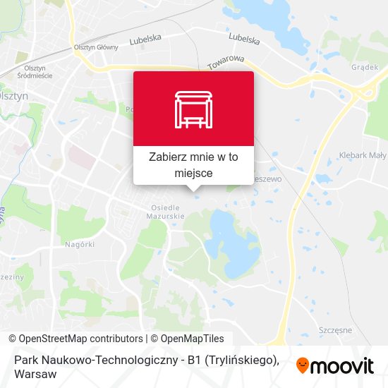 Mapa Park Naukowo-Technologiczny - B1 (Trylińskiego)