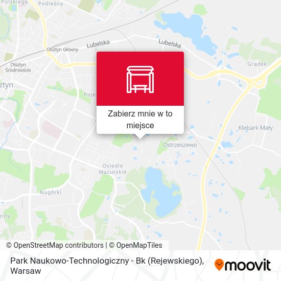 Mapa Park Naukowo-Technologiczny - Bk (Rejewskiego)