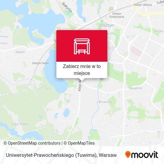 Mapa Uniwersytet-Prawocheńskiego (Tuwima)