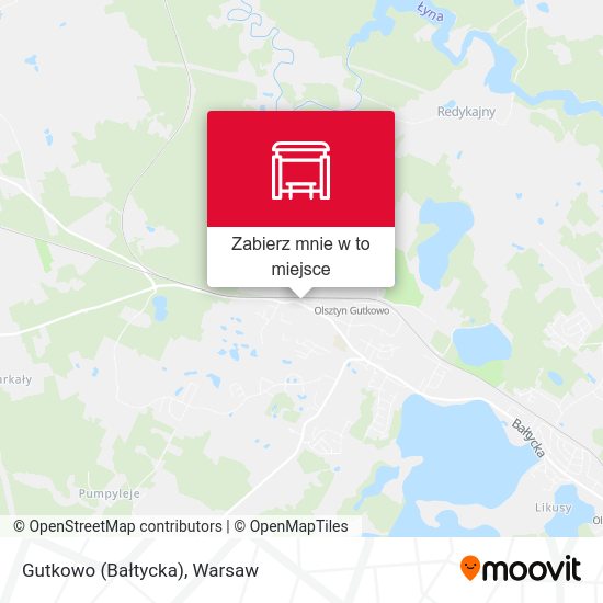 Mapa Gutkowo (Bałtycka)