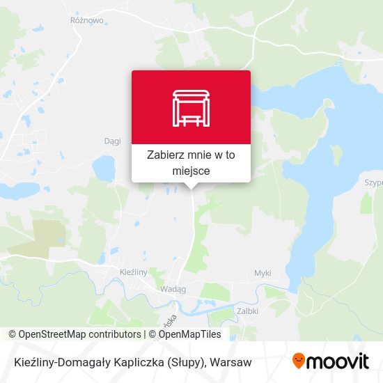 Mapa Kieźliny-Domagały Kapliczka (Słupy)