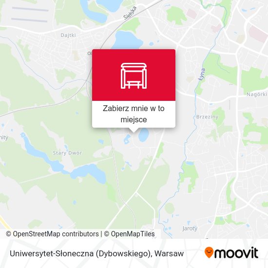 Mapa Uniwersytet-Słoneczna (Dybowskiego)