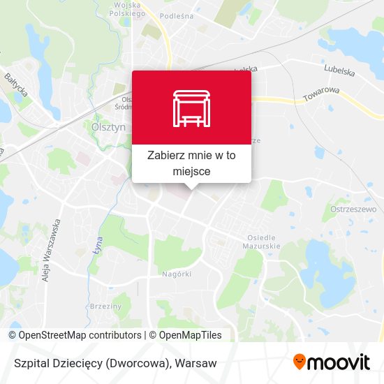 Mapa Szpital Dziecięcy (Dworcowa)