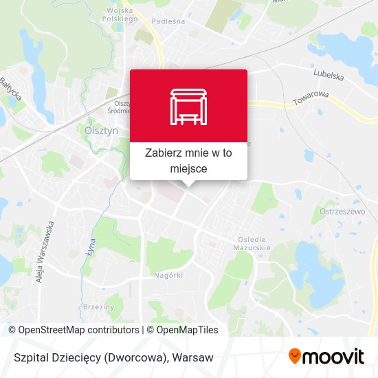 Mapa Szpital Dziecięcy (Dworcowa)