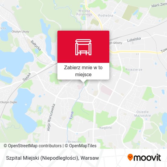 Mapa Szpital Miejski (Niepodległości)