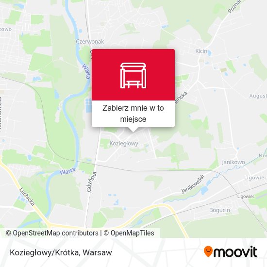 Mapa Koziegłowy/Krótka