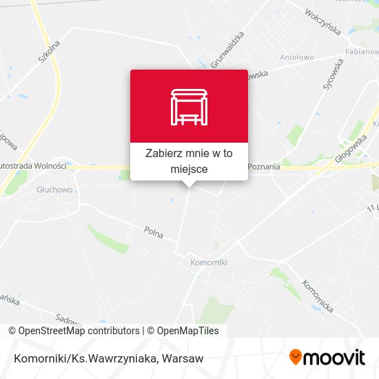 Mapa Komorniki/Ks.Wawrzyniaka