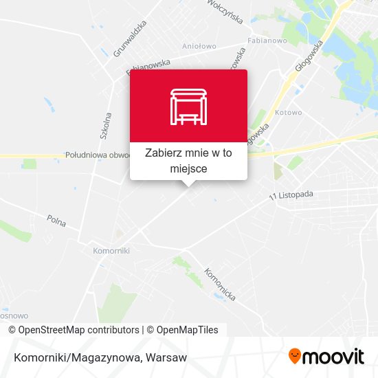 Mapa Komorniki/Magazynowa