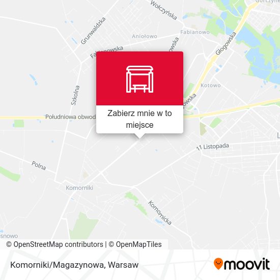 Mapa Komorniki/Magazynowa