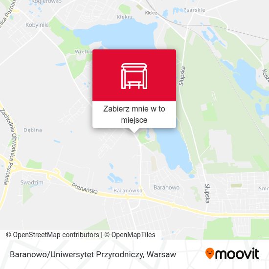 Mapa Baranowo / Uniwersytet Przyrodniczy