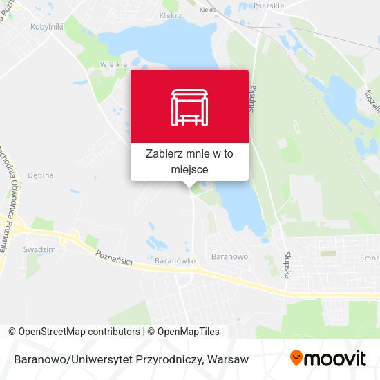 Mapa Baranowo / Uniwersytet Przyrodniczy