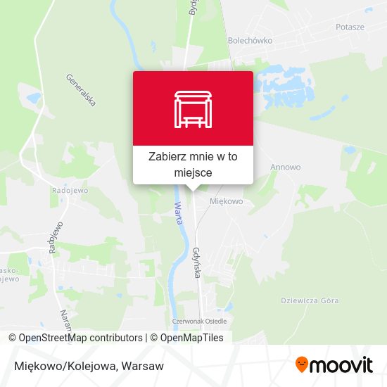 Mapa Miękowo/Kolejowa