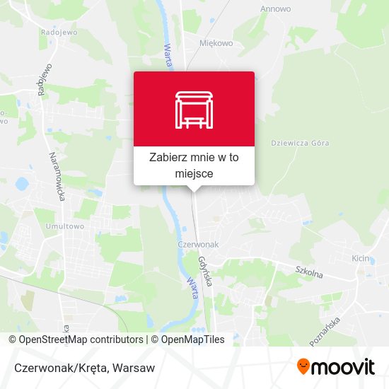 Mapa Czerwonak/Kręta