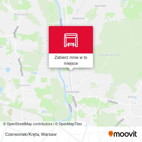 Mapa Czerwonak/Kręta