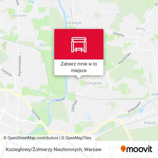 Mapa Koziegłowy / Żołnierzy Niezłomnych