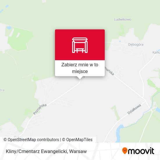 Mapa Kliny/Cmentarz Ewangelicki