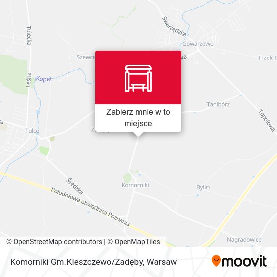 Mapa Komorniki Gm.Kleszczewo/Zadęby