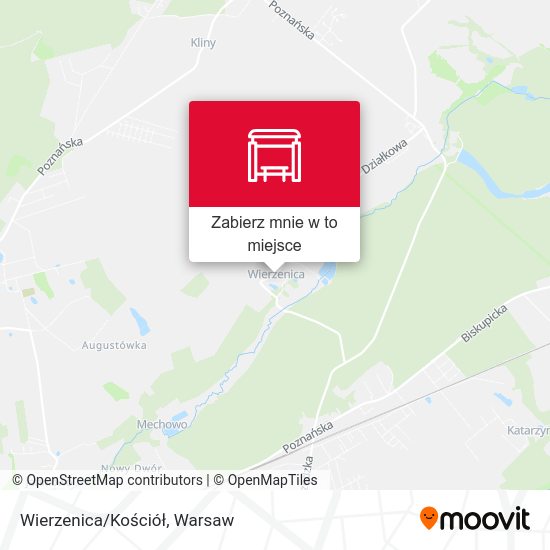 Mapa Wierzenica/Kościół