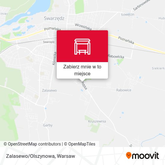 Mapa Zalasewo/Olszynowa