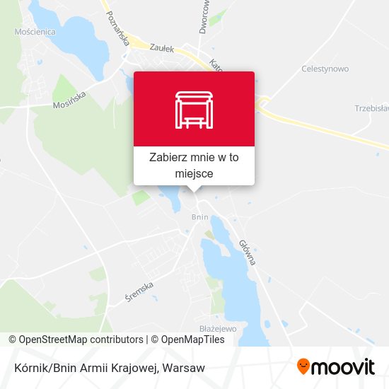 Mapa Kórnik/Bnin Armii Krajowej