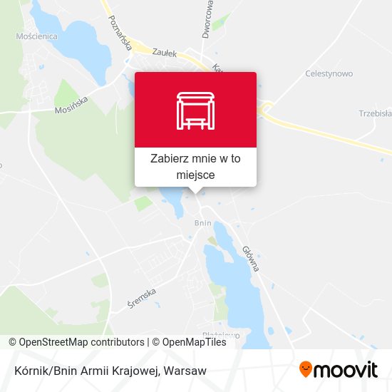 Mapa Kórnik/Bnin Armii Krajowej