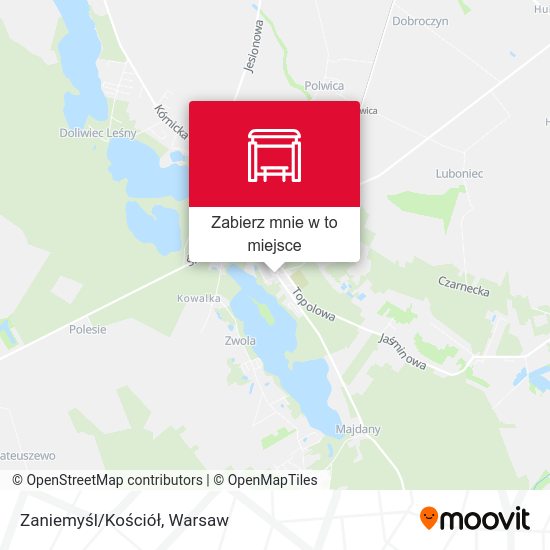 Mapa Zaniemyśl/Kościół