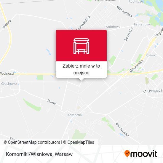 Mapa Komorniki/Wiśniowa