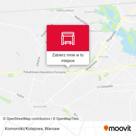 Mapa Komorniki/Kolejowa