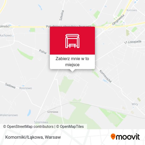 Mapa Komorniki/Łąkowa