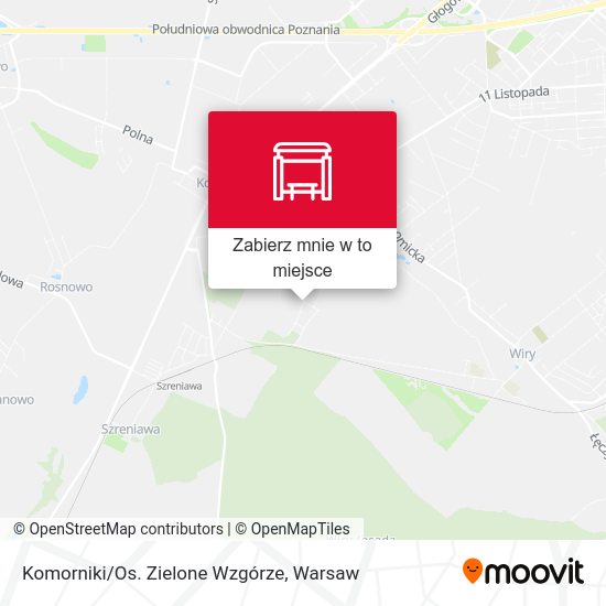 Mapa Komorniki/Os. Zielone Wzgórze