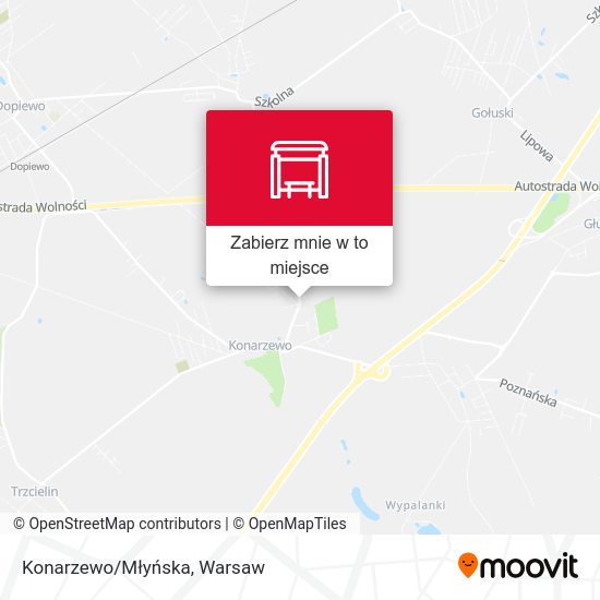 Mapa Konarzewo/Młyńska