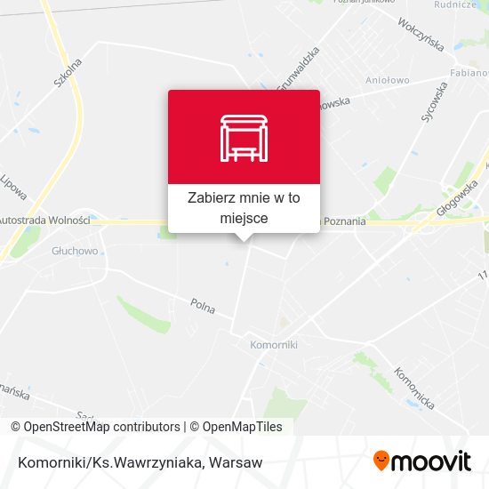 Mapa Komorniki/Ks.Wawrzyniaka