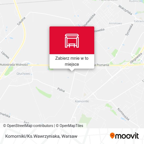 Mapa Komorniki/Ks.Wawrzyniaka