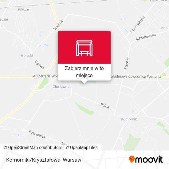 Mapa Komorniki/Kryształowa