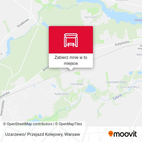 Mapa Uzarzewo/ Przejazd Kolejowy