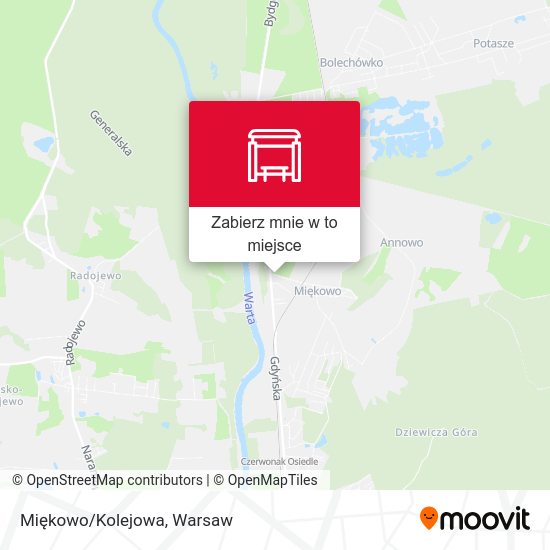 Mapa Miękowo/Kolejowa