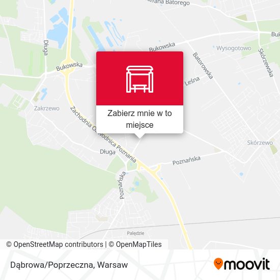 Mapa Dąbrowa/Poprzeczna