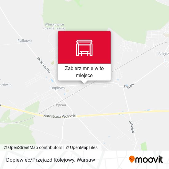 Mapa Dopiewiec/Przejazd Kolejowy