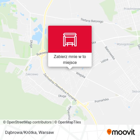 Mapa Dąbrowa/Krótka