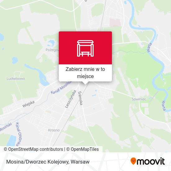 Mapa Mosina/Dworzec Kolejowy