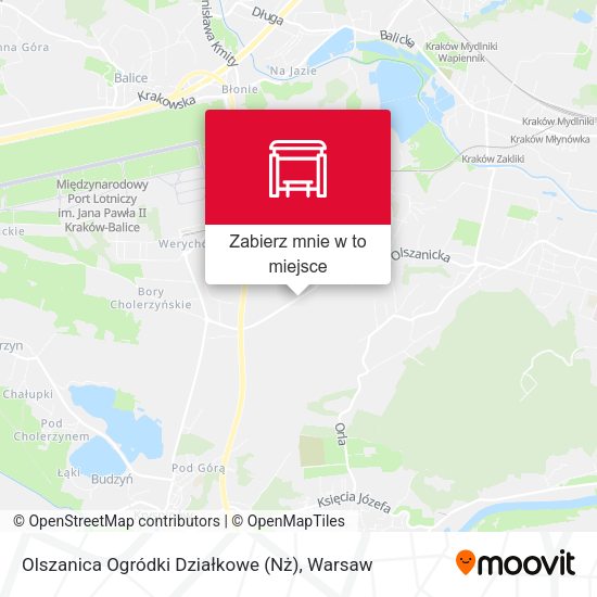 Mapa Olszanica Ogródki Działkowe (Nż)