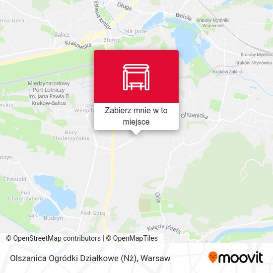 Mapa Olszanica Ogródki Działkowe (Nż)