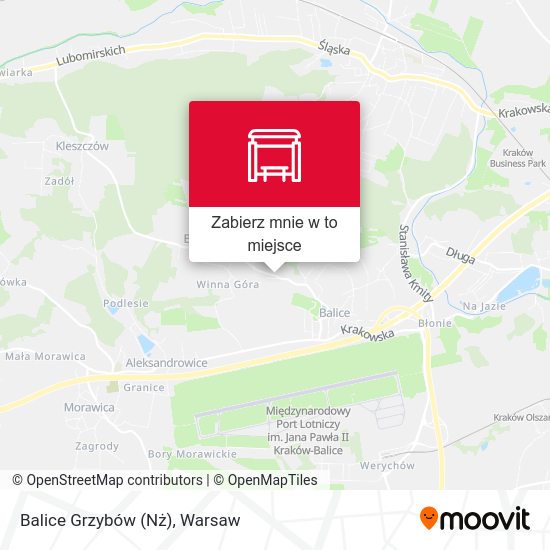 Mapa Balice Grzybów