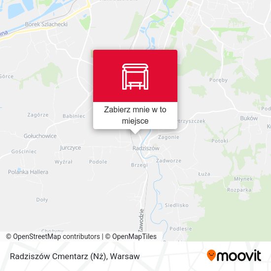 Mapa Radziszów Cmentarz