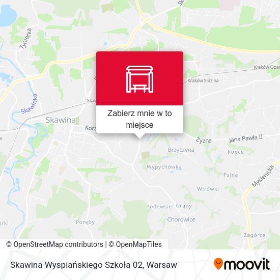 Mapa Skawina Wyspiańskiego Szkoła 02