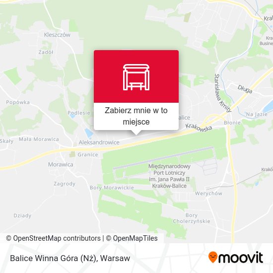 Mapa Balice Winna Góra (Nż)